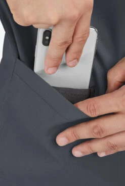 UA Advantage STRETCH Men's 6-Pocket V-Neck Scrub Top -Clinic Love Style AB615 092523 PEWTE 5