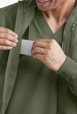 UA Advantage STRETCH Men's 4-Pocket Zip Front Warm-Up Scrub Jacket -Clinic Love Style AB713 092523 LIOLI 4