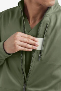 UA Advantage STRETCH Men's 4-Pocket Zip Front Warm-Up Scrub Jacket -Clinic Love Style AB713 092523 LIOLI 5