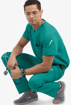 UA Advantage STRETCH Men's 8-Pocket Cargo Scrub Pants -Clinic Love Style AB841 100523 TEAL 3