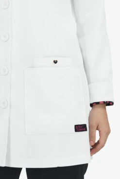 Betsey Johnson Women's 32" 3-Pocket Lab Coat -Clinic Love Style BJ400 WHITE 5