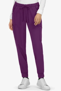 Betsey Johnson Aster Women's 6-Pocket STRETCH Cargo Jogger Scrub Pants - Petite