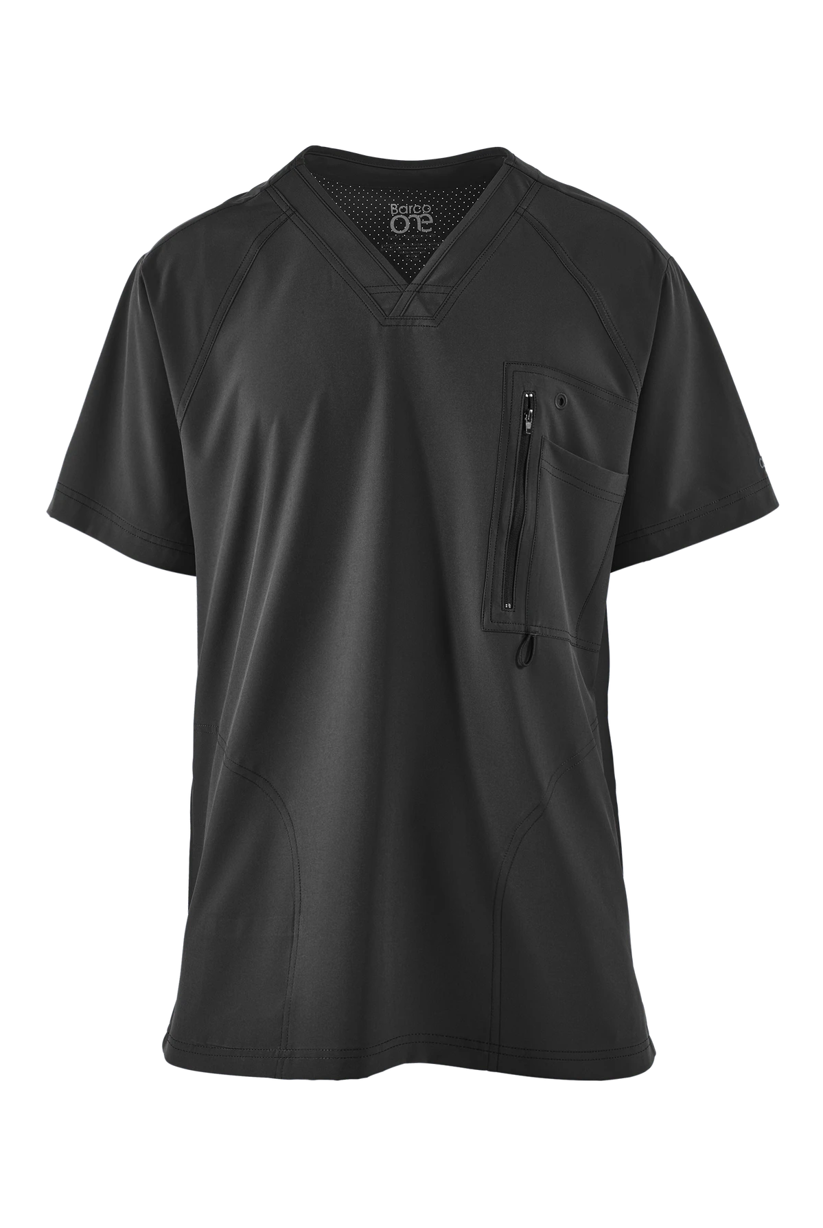 Barco One Amplify Men's 5-Pocket STRETCH Raglan Sleeve V-Neck Scrub Top 1 Barco One Amplify Men's 5-Pocket STRETCH Raglan Sleeve V-Neck Scrub Top