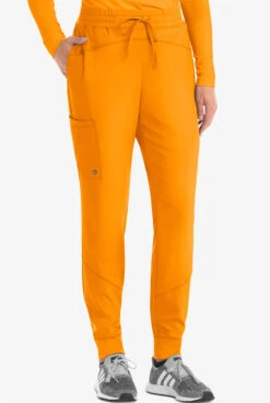 Barco One Boost Women's 3-Pocket STRETCH Elastic Waist Perforated Leg Detail Jogger Scrub Pants