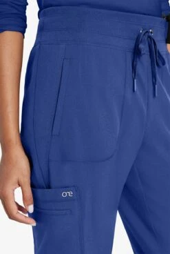 Barco One Uplift Women's 5-Pocket STRETCH Knit Waistband Cargo Scrub Pants -Clinic Love Style BO597 ROYAL 3 HV
