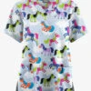 Butter-Soft Originals On The Clouds Dew Women's 2-Pocket Classic Fit V-Neck Printed Scrub Top