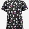 Butter-Soft Originals Happy Smile Unisex 2-Pocket V-Neck Printed Scrub Top