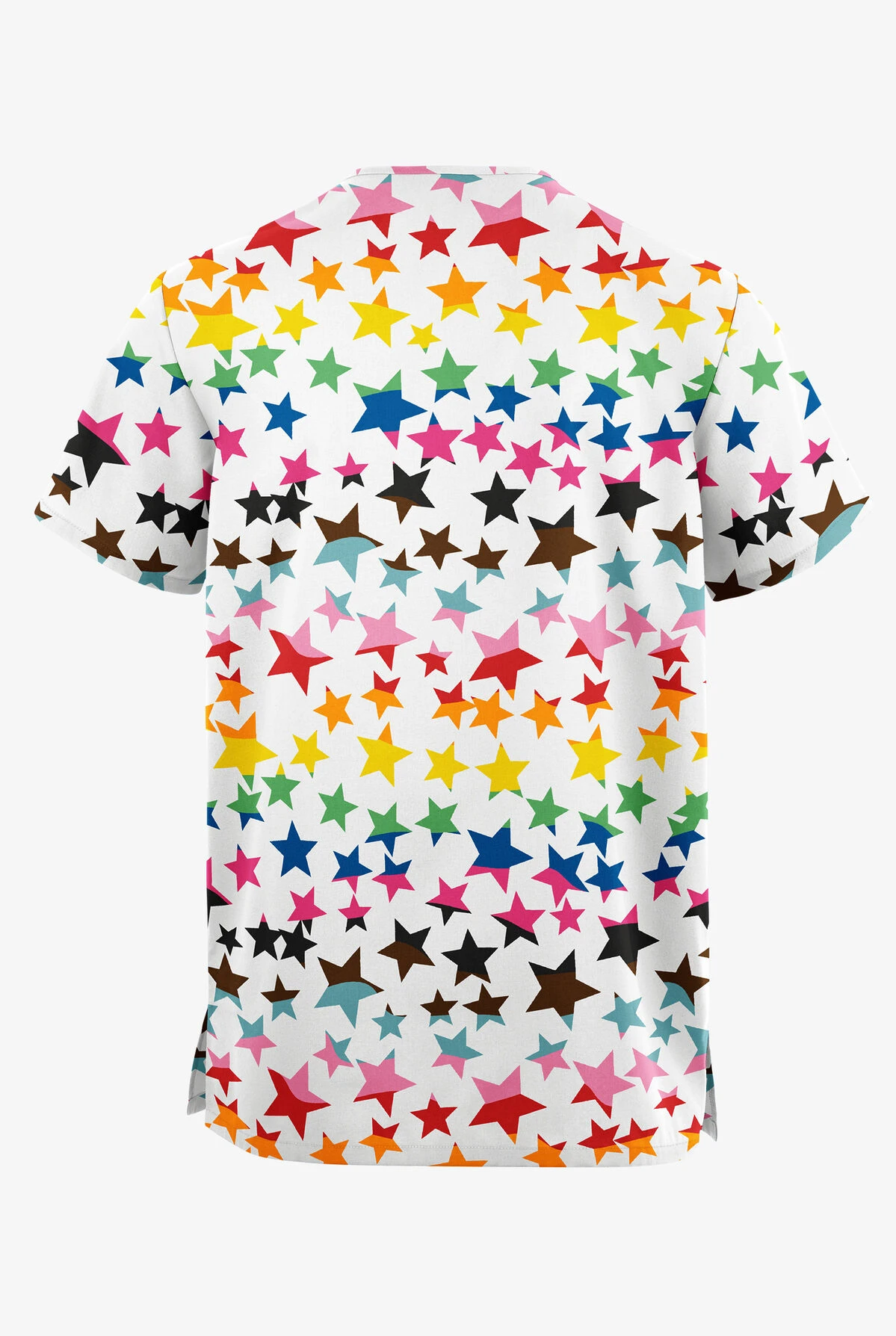 Butter-Soft Originals Happy Stars Unisex 2-Pocket V-Neck Printed Scrub Top 2 Butter-Soft Originals Happy Stars Unisex 2-Pocket V-Neck Printed Scrub Top - Image 2