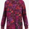 Butter-Soft Originals Autumn Park Wine Women's 3-Pocket Warm-Up Printed Scrub Jacket