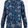 Butter-Soft Originals Linear Floral Ceil Women's 3-Pocket Warm-Up Printed Scrub Jacket