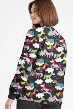 Butter-Soft Originals On The Clouds Women's 3-Pocket Warm-Up Printed Scrub Jacket 5 Butter-Soft Originals On The Clouds Women's 3-Pocket Warm-Up Printed Scrub Jacket -Clinic Love Style BSN1182TCBL 092623 3