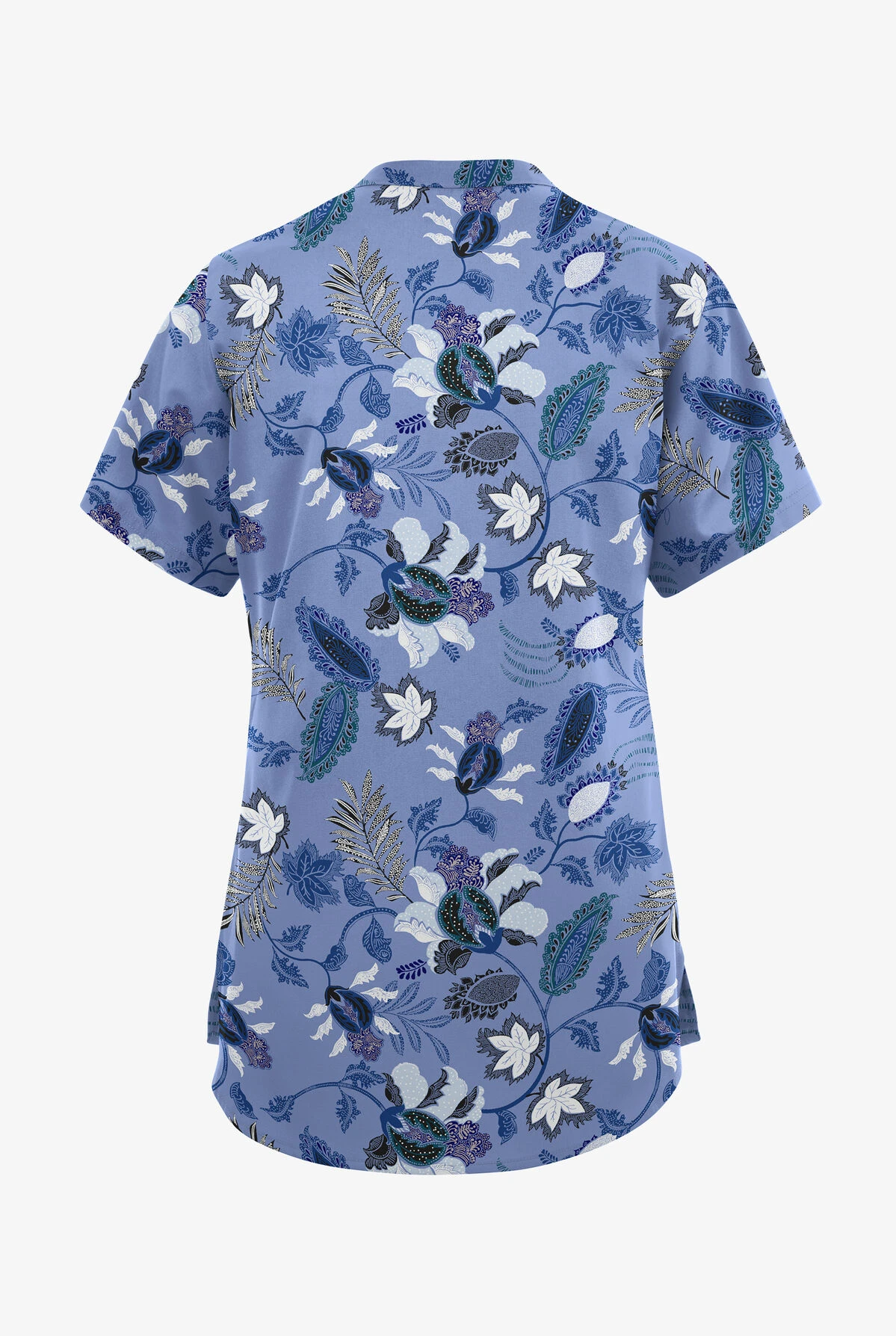 Butter-Soft Originals Imperial Jacobean Ceil Women's 6-Pocket Mandarin Collar Printed Scrub Top 2 Butter-Soft Originals Imperial Jacobean Ceil Women's 6-Pocket Mandarin Collar Printed Scrub Top - Image 2