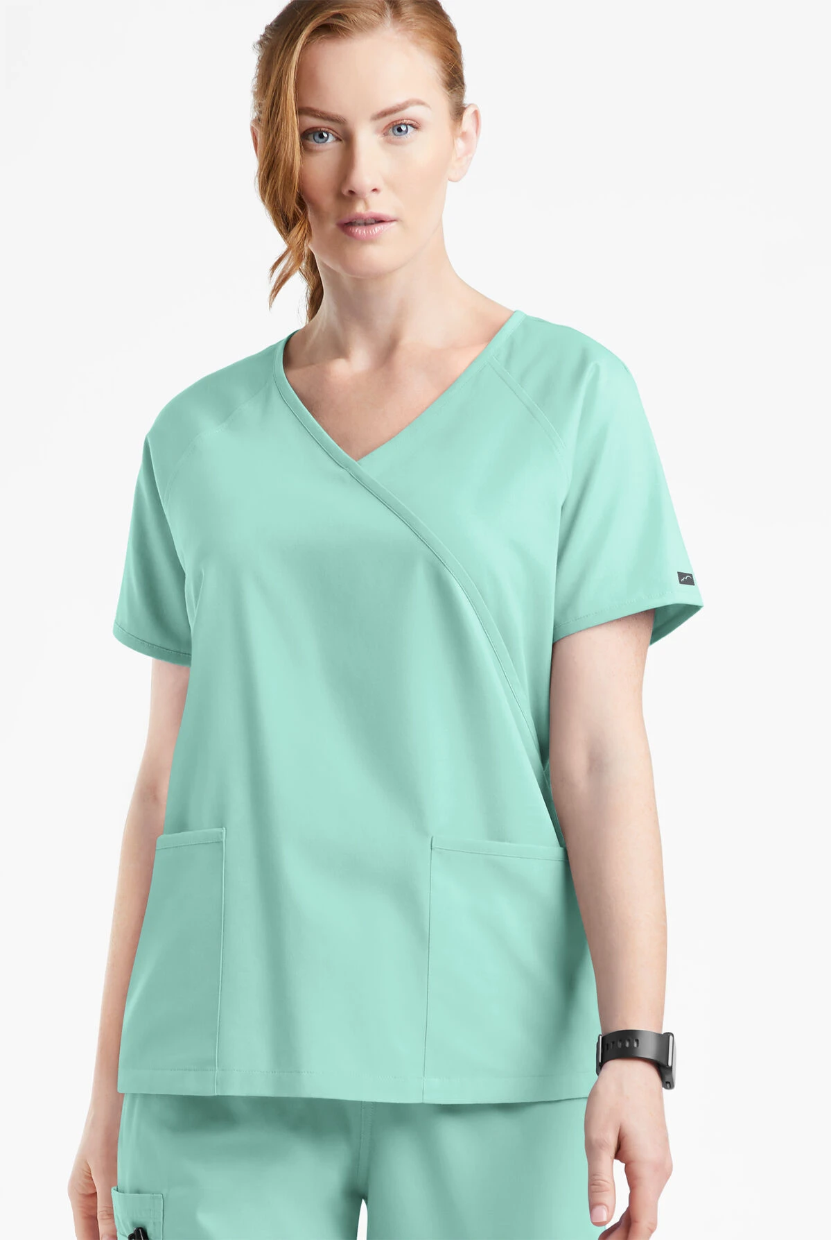 Butter-Soft Originals Women's 3-Pocket Mock Wrap Scrub Top 2 Butter-Soft Originals Women's 3-Pocket Mock Wrap Scrub Top - Image 2