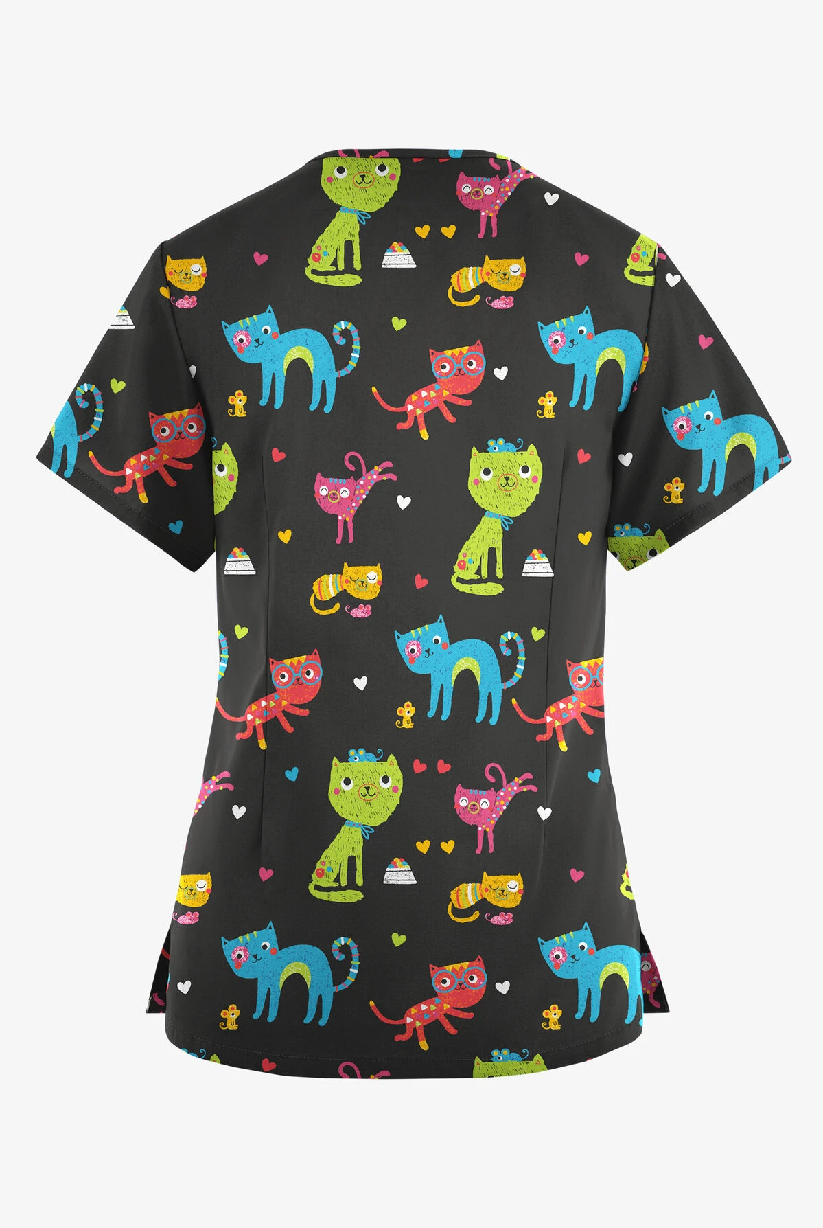 Butter-Soft Originals Friendship Women's 4-Pocket Rounded V-Neck Printed Scrub Top 2 Butter-Soft Originals Friendship Women's 4-Pocket Rounded V-Neck Printed Scrub Top - Image 2