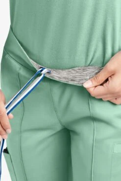 UA Butter-Soft STRETCH Women's 6-Pocket Pin-Tuck Crop Slim With Sport Trim Detail Scrub Pants - Petite -Clinic Love Style BSS573 WASIM 3