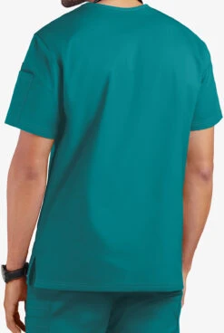 UA Butter-Soft STRETCH Men's 4-Pocket V-Neck Scrub Top -Clinic Love Style BSS577 TEAL 4