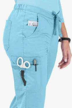 UA Butter-Soft STRETCH Women's 11-Pocket Drawstring Scrub Pants -Clinic Love Style BSS587 POBLU 3 HV