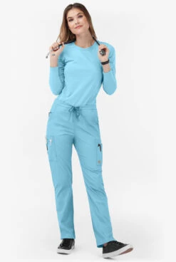 UA Butter-Soft STRETCH Women's 11-Pocket Drawstring Scrub Pants -Clinic Love Style BSS587 POBLU 5 S