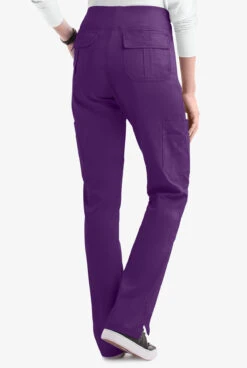 UA Butter-Soft STRETCH Women's 10-Pocket Active Yoga Scrub Pants - Tall -Clinic Love Style BSS795 EGGPL 4