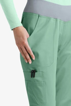 UA Butter-Soft STRETCH Women's 10-Pocket Active Yoga Scrub Pants - Petite -Clinic Love Style BSS795 WASIL 3 HV