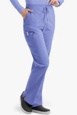 Easy STRETCH By Butter-Soft Elle Women's 3-Pocket Flat Front Scrub Pants - Petite