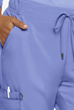 Easy STRETCH By Butter-Soft Elle Women's 3-Pocket Flat Front Scrub Pants - Petite -Clinic Love Style BU216 CEIL 5