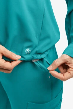Easy STRETCH By Butter-Soft Billie Women’s 4-Pocket Pullover Scrub Hoodie -Clinic Love Style BU4238 TEAL 5