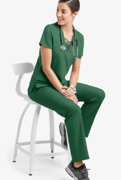 Easy STRETCH By Butter-Soft™ Nala Women's 5-Pocket Straight Leg Scrub Pants -Clinic Love Style BU469 HUNTE 4