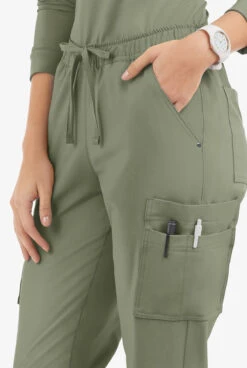 Easy STRETCH By Butter-Soft™ Halle Women's 11-Pocket Ruched Leg Jogger Scrub Pants 6 Easy STRETCH By Butter-Soft™ Halle Women's 11-Pocket Ruched Leg Jogger Scrub Pants -Clinic Love Style BU471 110723 OLLEA 3 HV