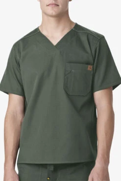 Carhartt Ripstop Men's 2-Pocket Utility Scrub Top -Clinic Love Style C15108 OLIVE 3 HV