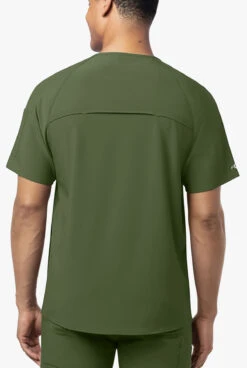 Carhartt Cross-Flex Men's 4-Pocket STRETCH V-Neck Scrub Top 6 Carhartt Cross-Flex Men's 4-Pocket STRETCH V-Neck Scrub Top -Clinic Love Style C16110 BASIL 3