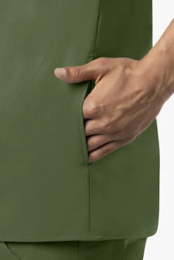 Carhartt Cross-Flex Men's 4-Pocket STRETCH V-Neck Scrub Top 7 Carhartt Cross-Flex Men's 4-Pocket STRETCH V-Neck Scrub Top -Clinic Love Style C16110 BASIL 4 HV