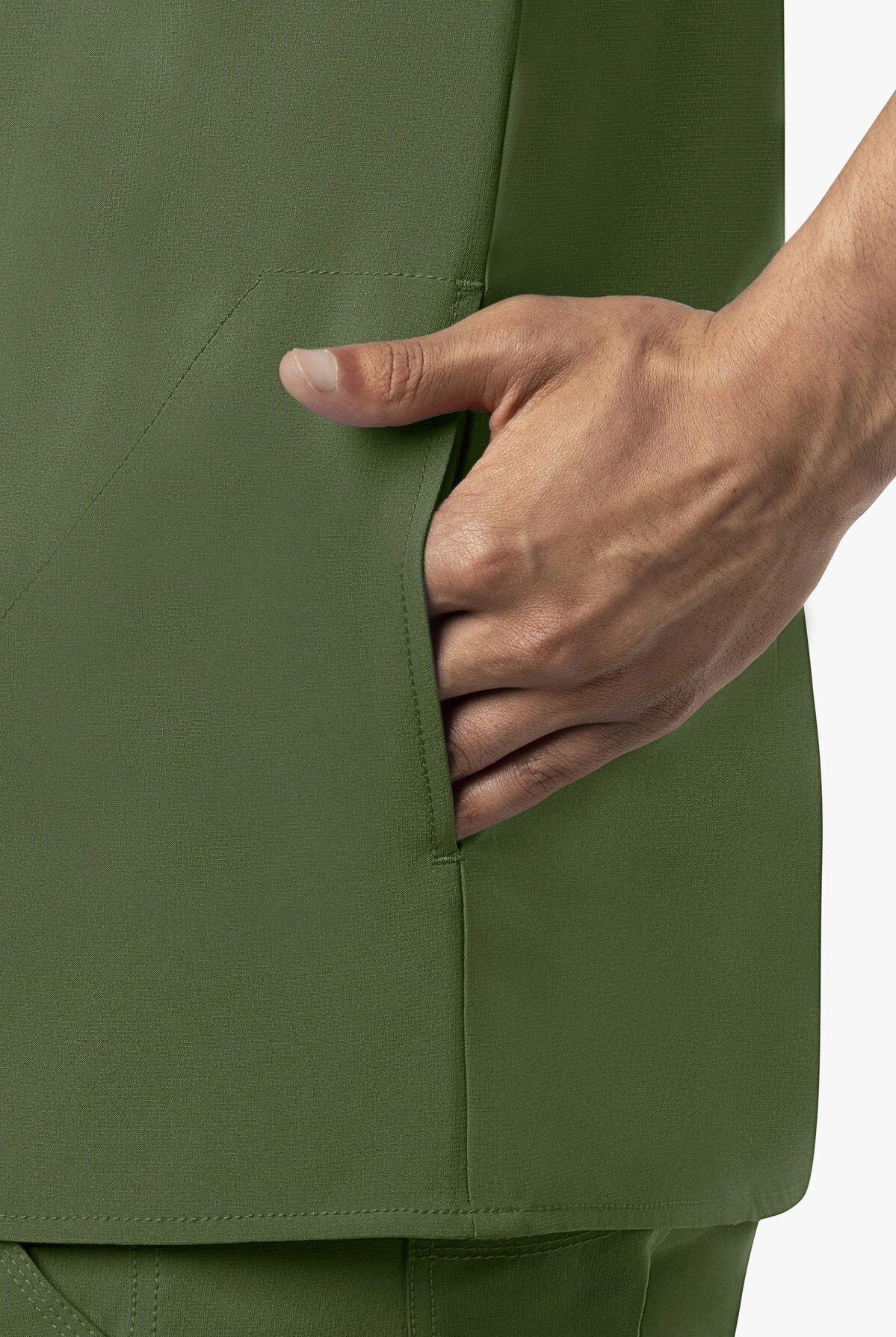 Carhartt Cross-Flex Men's 4-Pocket STRETCH V-Neck Scrub Top 4 Carhartt Cross-Flex Men's 4-Pocket STRETCH V-Neck Scrub Top - Image 4