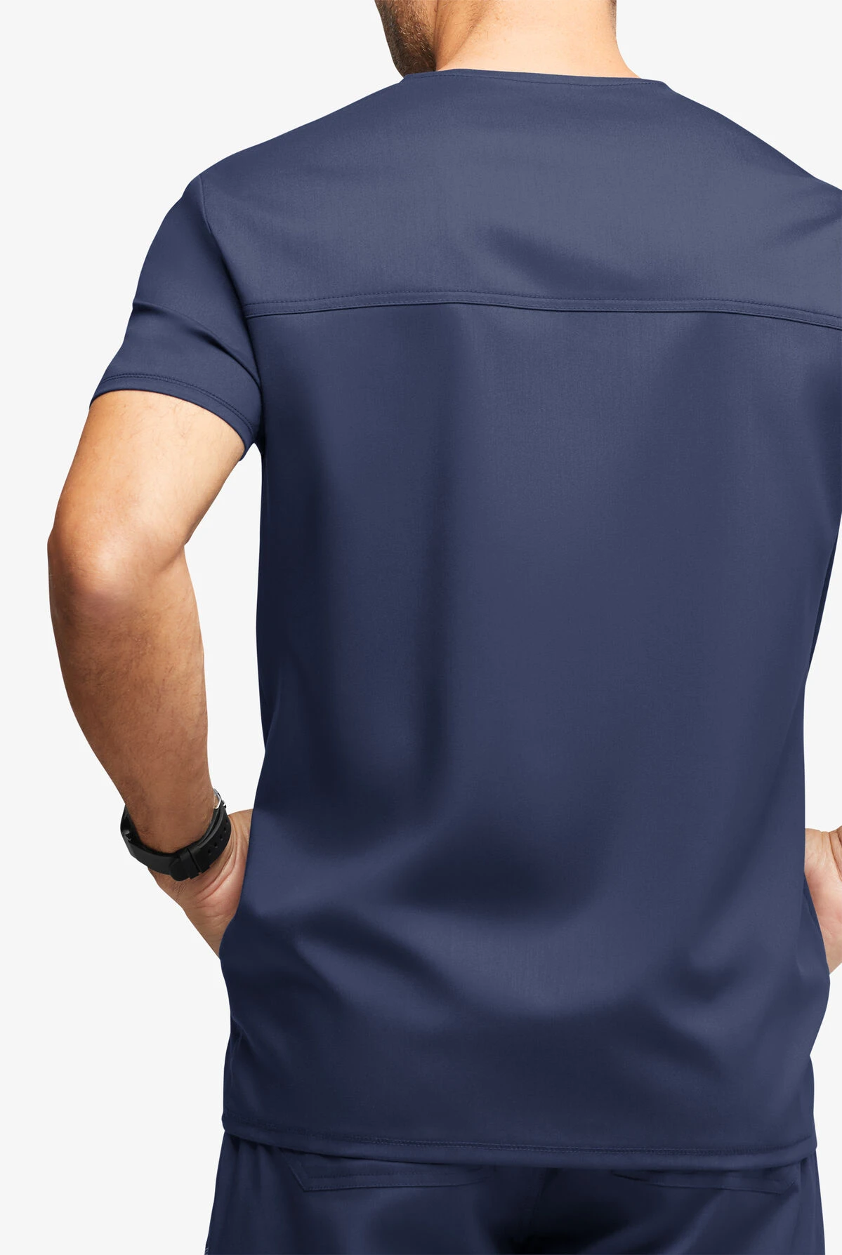 UA Exclusive Cherokee Workwear Revolution Men's 3-Pocket STRETCH Mesh Trim V-Neck Scrub Top 2 UA Exclusive Cherokee Workwear Revolution Men's 3-Pocket STRETCH Mesh Trim V-Neck Scrub Top - Image 2