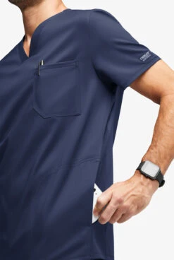 UA Exclusive Cherokee Workwear Revolution Men's 3-Pocket STRETCH Mesh Trim V-Neck Scrub Top 6 UA Exclusive Cherokee Workwear Revolution Men's 3-Pocket STRETCH Mesh Trim V-Neck Scrub Top -Clinic Love Style CK609 091523 NAVY 3 HV