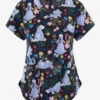 Cherokee Tooniforms Disney's Eeyore Dreams Women's 2-Pocket STRETCH V-Neck Print Scrub Top