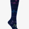 Cherokee EKG ZigZag Women's Print Support 10-15 MmHg Light Compression Socks