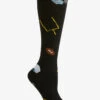 Cherokee Football Fun Men's 10-15 MmHg Light Compression Socks