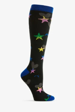 Cherokee Loving Stars Women's 10-15 MmHg Light Compression Socks