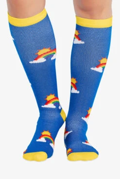 Cherokee Rainbows And Suns Women's 10-15 MmHg Light Compression Socks