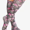 Cherokee Sugar Skull Flutter Women's 8-15 MmHg Light Compression Socks