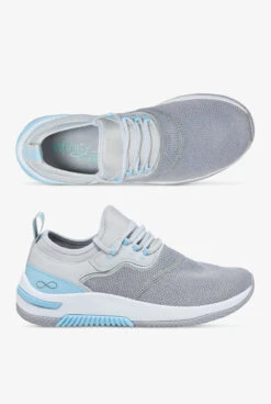 Infinity By Cherokee Women's Dart Microchip/Sky Blue Athletic Lace Up Nursing Shoes