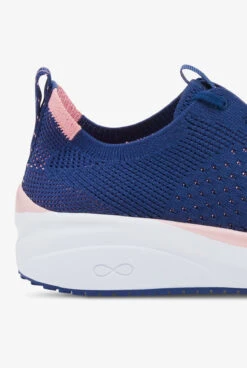 Infinity By Cherokee Women's Everon Knit Navy/Peony Athletic Lace Up Nursing Shoes -Clinic Love Style EVRKNVPO NAVY 4 HV