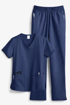 UA Flex V-Neck Top And Pant Scrub Set