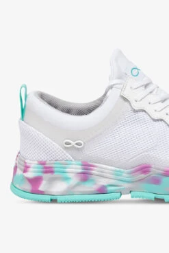 Infinity By Cherokee Women's Fly White/Mulberry Mint Camo Athletic Lace Up Nursing Shoes -Clinic Love Style FLYWMMC 103023 4