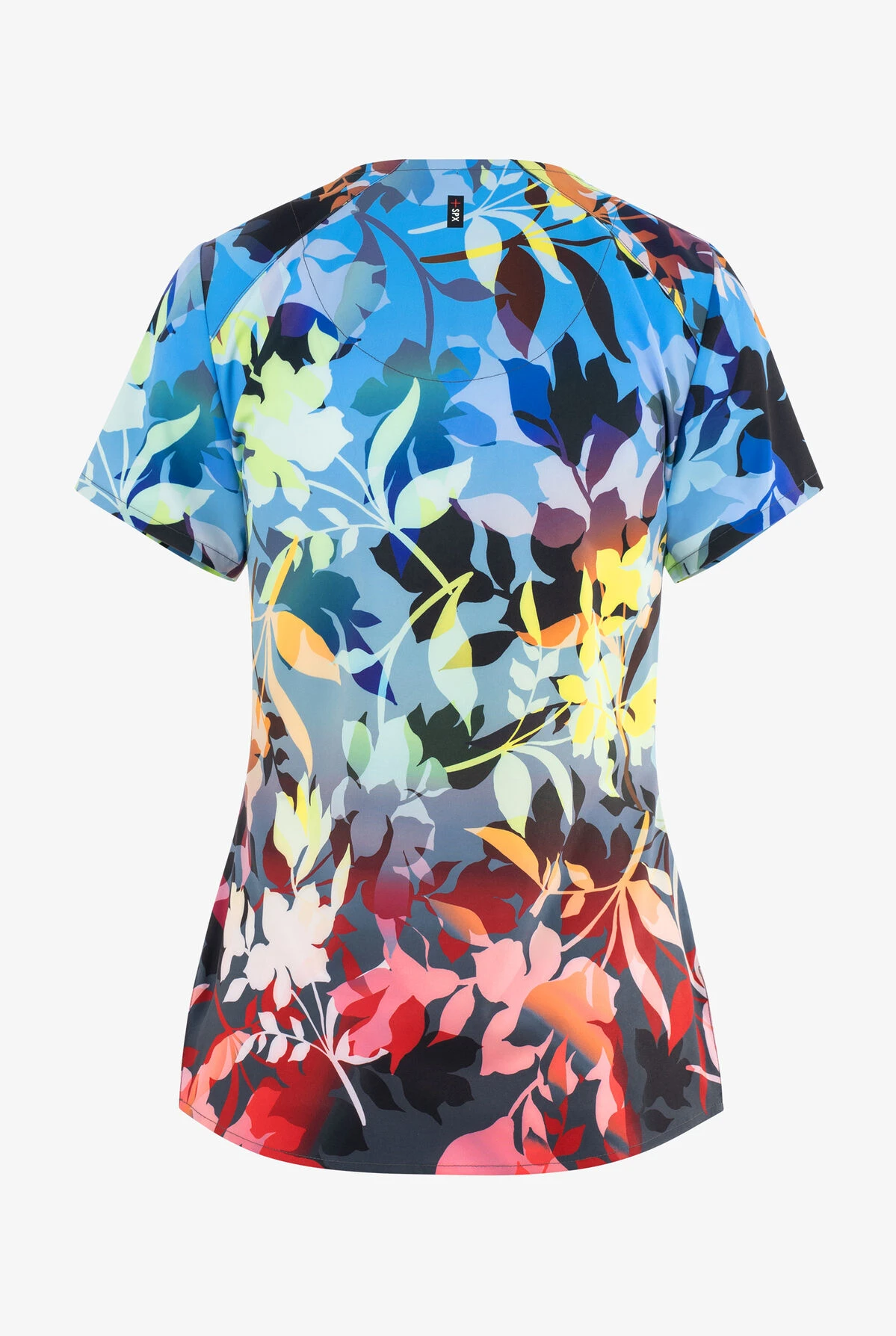 Grey's Anatomy Spandex Autumn Luster Floral Women's 4-Pocket STRETCH V-Neck Print Scrub Top 2 Grey's Anatomy Spandex Autumn Luster Floral Women's 4-Pocket STRETCH V-Neck Print Scrub Top - Image 2
