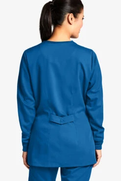 Grey's Anatomy™ By Barco Women's 4-Pocket Round Neck Warm-Up Scrub Jacket -Clinic Love Style GA4450 ROYAL 4