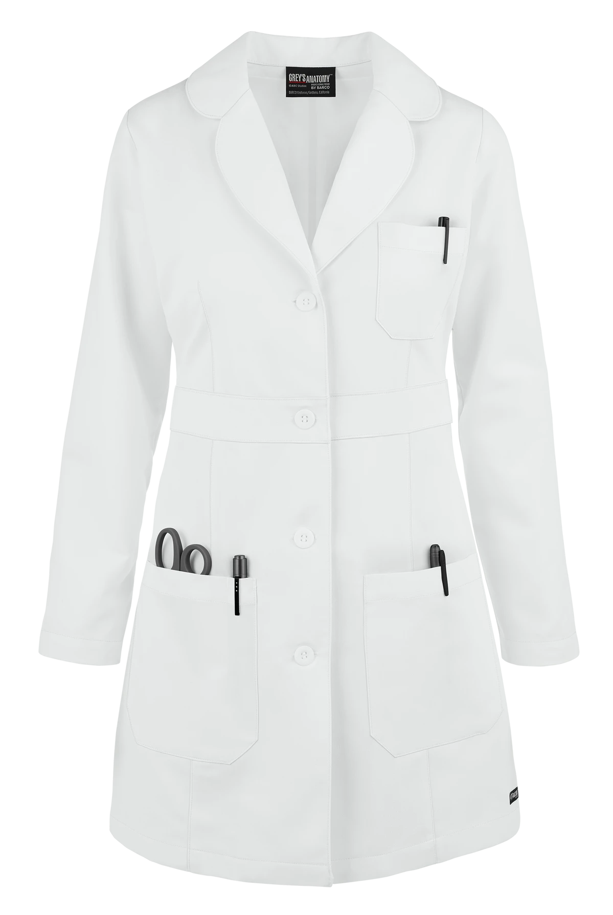 Grey's Anatomy By Barco Women's 34" 3-Pocket Lab Coat 1 Grey's Anatomy By Barco Women's 34" 3-Pocket Lab Coat