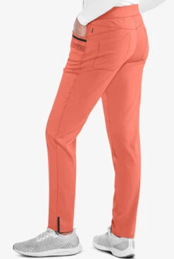 Grey's Anatomy™ By Barco Impact Moto Women's 6-Pocket STRETCH Flat Front Pintuck Cargo Scrub Pants -Clinic Love Style GA507 PALVE 5