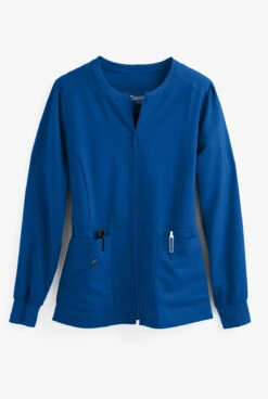 Grey's Anatomy™ By Barco Spandex STRETCH Millie Women's 3-Pocket Zip Front Warm Up Scrub Jacket